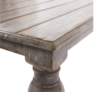 Mesa de Comedor Rectangular de Madera Estilo Rústico con Patas Torneadas para 4 Personas, No Requiere Ensamblaje - Product Image 4