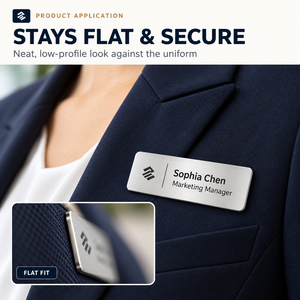 Placa de Identificación Personalizada de Metal para Personal, Insignia con Logotipo para Uniforme Corporativo, Proveedor OEM - Product Image 5