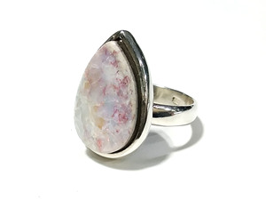 Natural Australian Opal Doublet Multi Fire Ring, Solid 925 Starling Silver Ring Adjustable Ring For Girls & Women - Product Image 2
