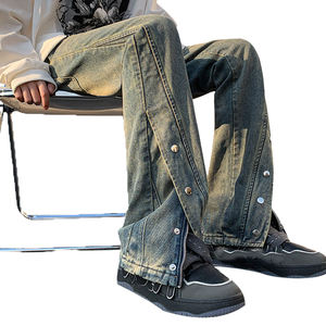 Jeans de Moda Hip Hop Casuales de Alta Calidad para Hombre, Personalizables, Ajustados, con Botones Laterales, para Primavera - Product Image 6