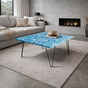 Table basse de salle à manger en plastique recyclé 4GoodThings, moderne, minimaliste, imperméable, durable, empilable, écologique, durable - Product Image 6