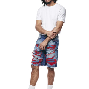 Nuevos Pantalones Cortos de Mezclilla para Hombre, Diseño Único, Estilo Urbano, Alta Calidad - Product Image 3