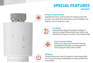 Valve thermostatique intelligente Wi-Fi TUYA pour <span class=keywords><strong>radiateur</strong></span> LED, <span class=keywords><strong>compatible</strong></span> avec <span class=keywords><strong>Alexa</strong></span> et Google Home, pour systèmes de chauffage au sol en appartement - Product Image 3