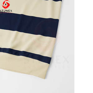 เสื้อยืดแขนยาวผู้ชายคุณภาพสูง ผ้าฝ้าย 100% คอปก ลายทาง สวมใส่สบาย ระบายอากาศได้ดี เป็นมิตรกับสิ่งแวดล้อม เหมาะสำหรับฤดูร้อน รับสั่งทำ - Product Image 3