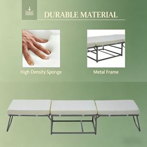 Divano Letto Pieghevole Portatile, Comodo e Pratico, Arredamento in Ecopelle per Piccoli Spazi - Product Image 4