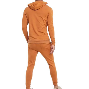 Ensemble de survêtement 2 pièces pour homme, léger, à capuche, délavé à l'acide, couleur unie, avec pantalon de jogging, pour le sport en extérieur et l'entraînement en salle de sport, avec cordon de serrage - Product Image 2