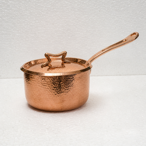 Cacerola de Cobre Martillado de Lujo con Tapa, Asa de Latón Sólido, Olla de Cobre Hecha a Mano, Utensilios de Cocina Premium OEM ODM - Product Image 2