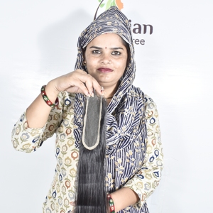 Extensiones de cabello humano indio liso 2x2 HD, alineadas con la cutícula, con doble trama, baratas, procesadas químicamente, para mujer - Product Image 6