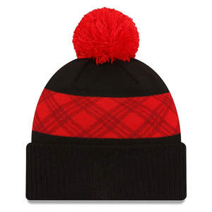 Gorros de punto personalizados de alta calidad, edición de moda, muy vendidos, con borde doblado y pompón, de Oem Jacquard para hombre - Product Image 1