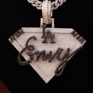 Custom LA <b>Initial</b> Name Charm Pendant 925 Sterling <b>Silver</b> VVS Moissanite Hip Hop Iced Out Party <b>Necklace</b> Jewelry - Product Image 5