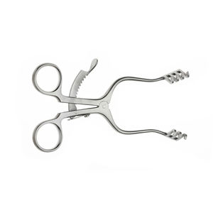 Écarteur chirurgical auto-serrant pour contour du cuir chevelu, 3 x 4 dents émoussées, 14 cm, en acier inoxydable, avec verrouillage à cliquet, instrument médical - Product Image 5