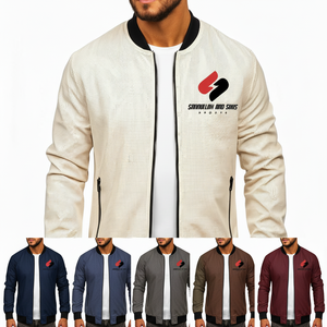 <b>Men</b>’s <b>Jacket</b> Leather Style <b>Jacket</b> Custom Logo <b>Lightweight</b> Zipper Bomber <b>Jacket</b> Casual Wear - Product Image 6