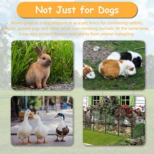 Recinto Portatile per Animali Domestici a 16 Pannelli, Altezza 100 cm, Box per Cani con Porta per Cani di Taglia Grande/Media/Piccola, Uso Esterno - Product Image 4