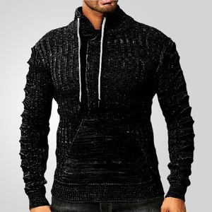 Sudadera con Capucha y Manga Larga para Hombre, Otoño-Invierno, Moda Sostenible, Tallas Grandes, Tejido Sólido - Product Image 3