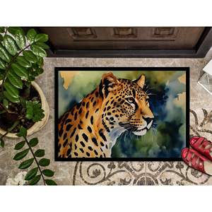 Leopard Design Non-Slip Indoor/<b>Outdoor</b> Doormat Washable Low Pile 24H X 36W Front Door <b>Mat</b> for Entryway - Product Image 3