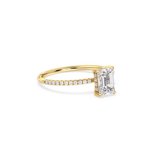 REYES <b>Emerald</b> Cut 1.15 Carat Moissanite Hidden Halo <b>Ring</b> in 925 Sterling <b>Silver</b> Anniversary Gift GRA Certified Fine Jewelry - Product Image 3