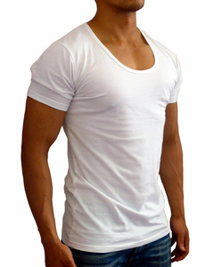 เสื้อยืดคอกลมแบบลำลอง แฟชั่นเรียบง่าย สไตล์มัสเซิล สำหรับผู้ชาย เสื้อยืดแขนสั้นคุณภาพดีที่สุด AI-TS-201 - Product Image 1