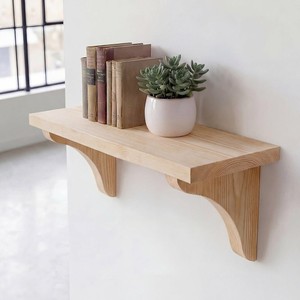 Estantería de madera maciza a precio económico para decoración y organización de la oficina en casa, estantería de madera natural. - Product Image 5