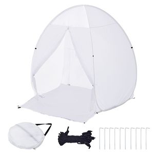 Tente de peinture portable pop-up 60 x 60 x 70 po avec sol intégré, fenêtre d'évacuation, sac de rangement et abri pliable pour peinture au pistolet - Product Image 6