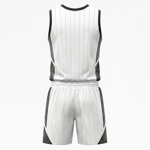 Ensemble de maillots et shorts de basket-ball d'équipe, uniforme de basket-ball personnalisé imprimé, vente en gros pour les équipes scolaires, clubs, séchage rapide, polyester pour adultes - Product Image 2