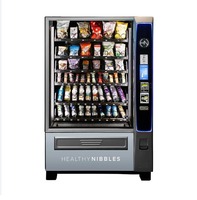 Distributeur automatique tactile combiné pour boissons en bouteille et snacks, idéal pour centres commerciaux, avec SDK, nettoyage automatique, surveillance à distance, paiement par pièces et code QR