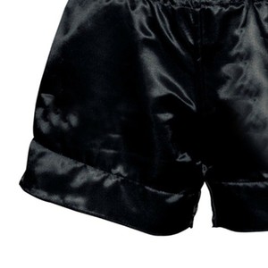 Pantalones Cortos de Boxeo de Seda Negros para Mujer, Corte Holgado, Elásticos, Ropa de Artes Marciales, Talla Adulto - Product Image 5