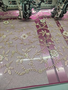 ผ้าทูลล์นำเข้าประดับลูกปัดงานฝีมือขายดี พร้อมงานปัก 3 มิติ สำหรับชุดเจ้าสาว ชุดแต่งงาน และชุดงานเลี้ยง - Product Image 3