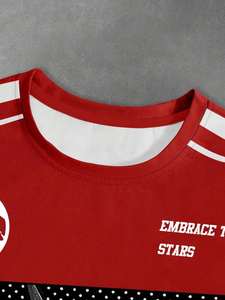 T-shirt en maille surdimensionné personnalisé en gros, impression par sublimation graphique, style streetwear sportif, unisexe, fournisseur en gros - Product Image 4