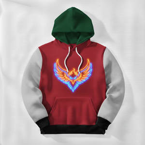 Sudadera con Capucha para Hombre, Diseño Geométrico Neón, Estampado Digital de Placa de Circuito en la Manga, Sublimación de Alta Definición, Estilo Urbano, Capucha en Contraste - Product Image 4