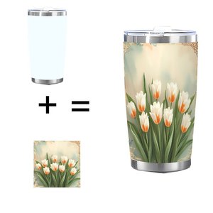 Stainless Steel Tumbler 20oz Double Wall <b>Insulated</b> Hot Cold Drink <b>Cup</b> Classic Straight Shape Home Car Use - Product Image 1
