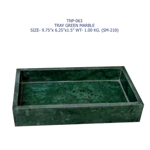 Natural Green Marble Irregular Serving Tray Handmade <b>Decorative</b> Platter Multi Purpose Tabletop Organizer for Wedding Ramadan Use - Product Image 4