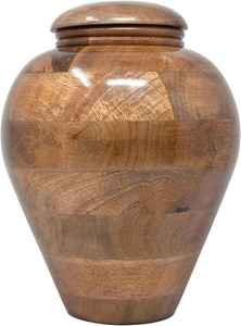 Handcrafted Wooden Urn Jar Brown Matte <b>Keepsake</b> Cremation Memorial Vase for <b>Pet</b> <b>Ashes</b> Home Display - Product Image 5