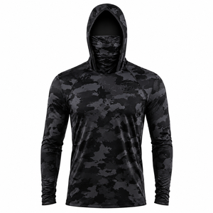Camisa de Pesca con Capucha Personalizada para Hombre, Protección Solar UPF, Manga Larga, Ropa Deportiva para Exteriores, Proveedor Mayorista - Product Image 1