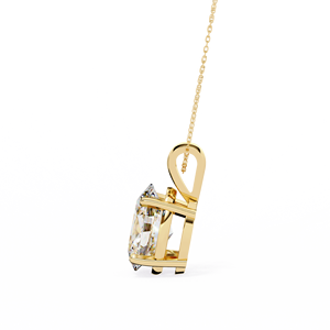 Minimalist 14K <b>Solid</b> <b>Gold</b> IGI Certified 2.5 CT Oval Cut Prong Set Lab Diamond Solitaire <b>Pendant</b> Necklace for Women Party Gift - Product Image 2