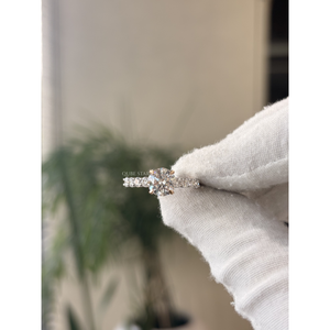 Anillo de compromiso exclusivo con diamantes cultivados en laboratorio, 2.2CT VVS VS EF, oro macizo, regalo de aniversario para mujer - Product Image 2