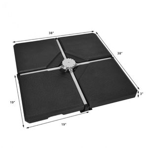 Patio Garden Outdoor Pool <b>Square</b> Market <b>Combined</b> Umbrella Base 4 Pieces 238 Lbs Durable Patio Umbrellas & Bases - Product Image 4