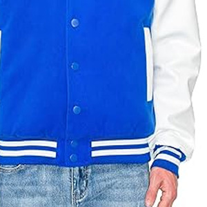 logo Design Varsity <b>Jackets</b> Custom Unisex <b>Baseball</b> <b>Jacket</b> <b>Men</b> Casual Plain Cotton Letterman Winter - Product Image 4