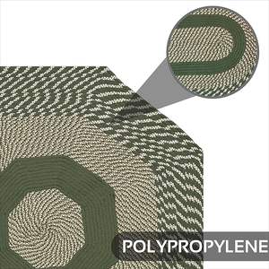 Tapis rond tressé en corde de jute et coton, design abstrait multicolore, best-seller pour salon et hôtel - Product Image 2