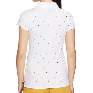 Camiseta de Golf Casual para Mujer, de Secado Rápido y Transpirable, con Logotipo Personalizado, de Tela de Lona, Manga Corta, Poliéster/Algodón - Product Image 3
