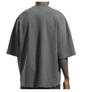 Jersey Formal de Poliéster/Algodón para Hombre, Talla Grande, Calidad Premium, Corte Holgado, Hombros Caídos, Diseño Personalizado, Cuello Redondo, Tejido de Punto - Product Image 4