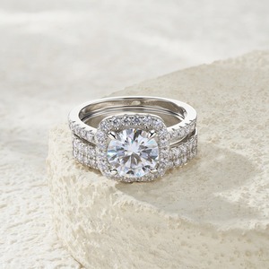 Premium Quality Luxury Silver Diamond Ring for Engagements Weddings or Milestone <b>Gifts</b> Available for Affordable Price from India - Product Image 2