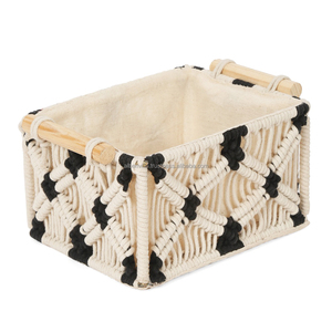 Nouveau Design Boho Décor Macramé Panier De Rangement Organisateur Durable Macramé Panier pour Stockage Décor À La Maison - Product Image 3