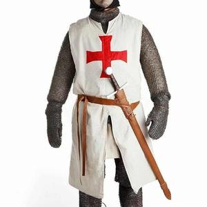 Túnica Medieval Blanca de Algodón Auténtica para Hombre, Sin Mangas, Cómoda, Hecha a Mano, para Disfraces de Caballero, Armadura Histórica, Reenactamiento - Product Image 1