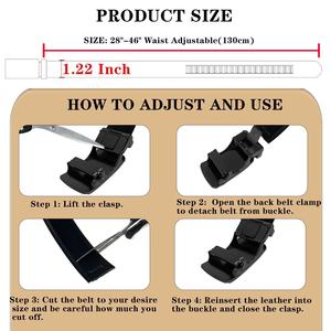 เข็มขัดสำหรับผู้ชายหนังแท้เข็มขัดหนังวัวเข็มขัด PU เข็มขัดหนังพังก์เข็มขัดหนังวินเทจเข็มขัดโลหะขายร้อนเข็มขัดผู้ชาย - Product Image 2