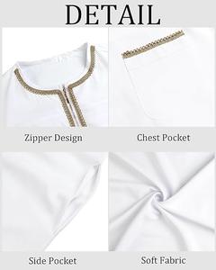 Jubba Árabe Transpirable para Hombre, Ropa Musulmana con Mangas Largas, Nueva Llegada 2026, Ropa Islámica Thobe, Thobes Omaníes para Hombre - Product Image 4