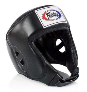 อุปกรณ์ป้องกันศีรษะสำหรับชกมวย Fairtex ทำจากหนัง PU ป้องกันเต็มใบหน้า พร้อมสายรัดแบบ Hook & Loop สำหรับผู้ใหญ่ ใช้ได้ทั้งชายและหญิง - Product Image 1