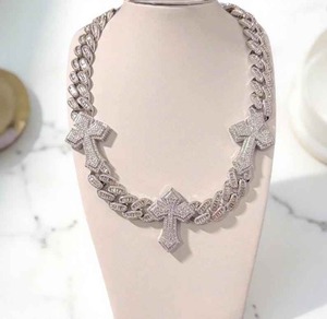 Cadena Clásica Cubana con Diamantes de Moissanita, Plata de Ley 925, Estilo Iced Out, Collar Hip Hop Personalizado para Moda Unisex - Product Image 4