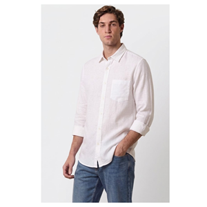Camisa de Verano para Hombre Enovate, Casual, Transpirable, 100% Algodón, Lisa, con un Solo Botón, Manga Larga, Cuello Clásico, Modelo 9484 - Product Image 2