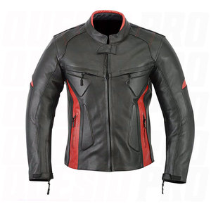 Chaqueta de Motociclista de Cuero para Hombre, Diseño Minimalista, Estructura Acolchada, Ajuste Seguro y Cómodo, Ropa Exterior Urbana para Motociclistas, Duradera - Product Image 1