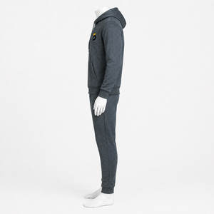 Ensemble de survêtement à capuche pour homme, noir et blanc, avec blocs de couleur, manches longues, pantalon de jogging, tenue décontractée d'automne avec logo frontal - Product Image 6